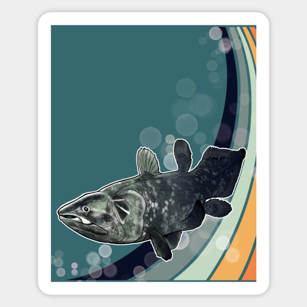 Coelacanth Sticker by AmyCNicholls